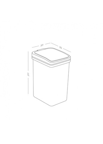 Відро для сміття MVM з кришкою BIN-04 15 л Сіре (BIN-04 15L GRAY) МВМ (365280680)
