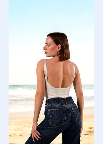 Майка-топ жіноча молочного кольору No Brand — 336154821