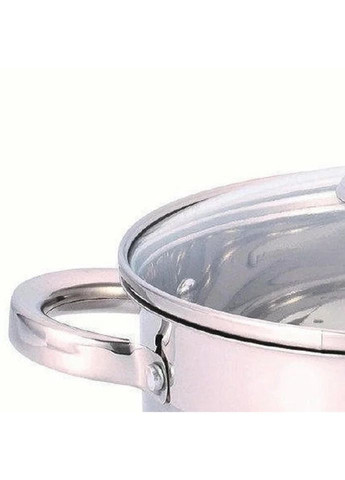 Кастрюля с крышкой BN-216 14 см 1 л серебристая Benson (319551063)