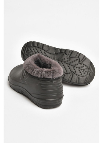 Черные калоши детские на флисе черного цвета Let's Shop