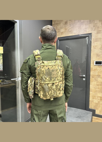 Підсумок-рюкзак сухарний на плитоноску з Моллі, Піксель,, Cordura 1000D, сумка сухарна тактична, сумка сухарка армійська WinTac (338625058)