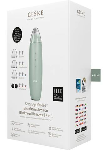 Мікродермабразійний пристрій для видалення чорних цяток MicroDermabrasion Blackhead Remover 7 в 1, green GESKE (386485763)