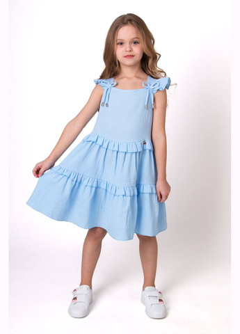Блакитна сукня к/р дів. муслін 5444 Mevis (337092405)
