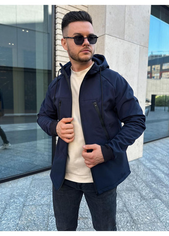 Темно-синяя водоотталкивающая куртка некст шел No Brand