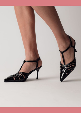 Босоніжки на високій шпильці лакова шкіра Aiformaria (325215325)