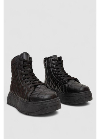 Черные кеды женские на меху, 248rk05 No Brand