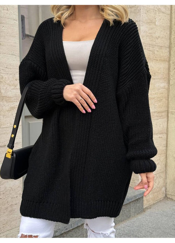 Черный демисезонный кардиган No Brand