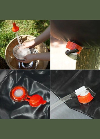 Туристичний портативний переносний літній душ 20 літрів Camp Shower умивальник для дачі та кемпінгу похідний мобільний Чорний No Brand (331146083)