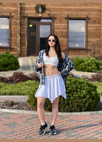 Жіноча сорочка в клітинку Синій/Білий Maybel (327415298)