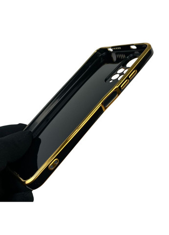 Чохол для Redmi Note 11 4G з кільцем MagSafe із золотою окантовкою на сяомі редмі нот 11 чорний gs1 Xiaomi (366235533)