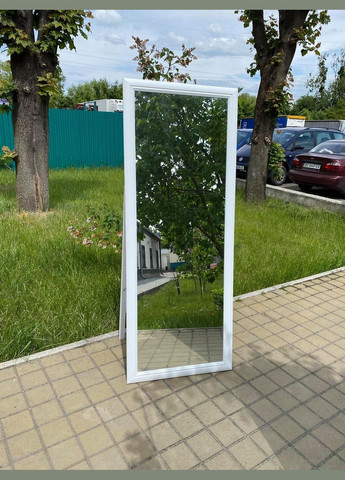 Дзеркало велике на підлогу в класичній рамі кольору бланко на ніжці 170 х 60 см No Brand (333823517)