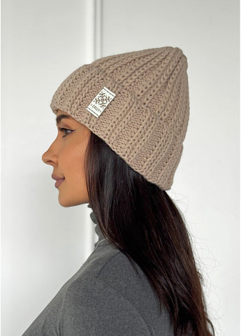 Жіноча шапка-біні фактурної в'язки INNOE Шапка (365775207)