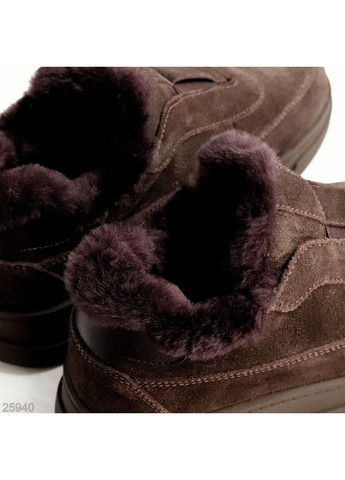 Зимние зимние ботинки No Brand из натуральной замши