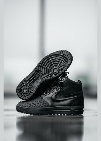 Черные зимние кроссовки мужские Nike Lunar Force 1 Duckboot