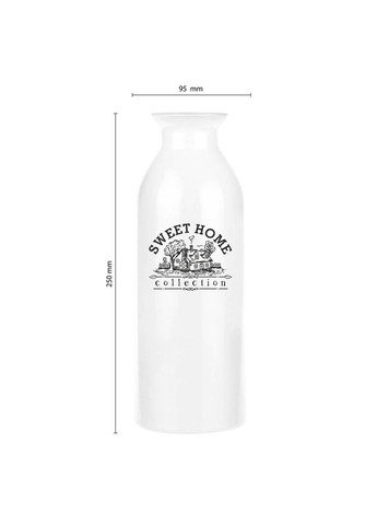 Вазабутылка белая стеклянная 25 см -7149 No Brand (272149327)