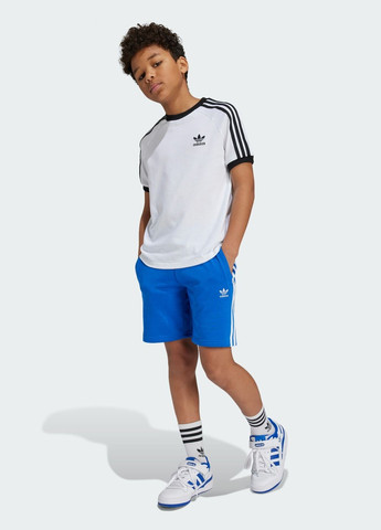 Біла демісезонна футболка 3-stripes kids adidas