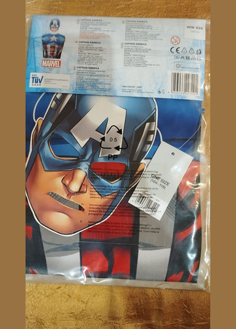 Карнавальный костюм Капитан Америка 104-110 Marvel (332992842)