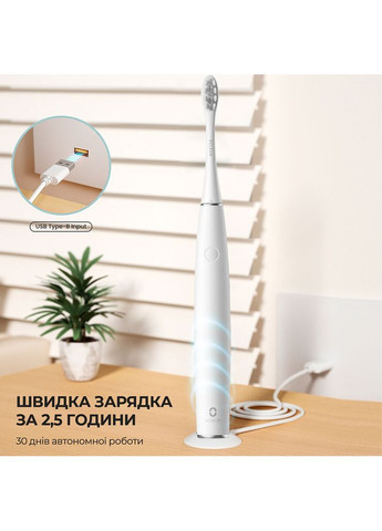 Электрическая зубная щетка Air 2T Electric Toothbrush White (6970810552324) Oclean (323238772)