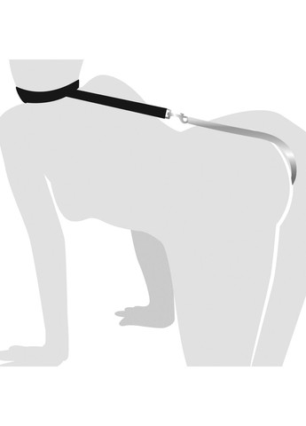 Анальный крюк 3 с ошейником из натуральной кожи - Anal hook, Черный Art of Sex (298573496)