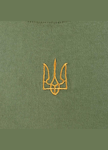 Хаки (оливковая) реглан мужской патриотический с вышитым трезубцем. Ladan