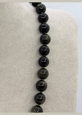 Ожерелье из обсидиана 44 см Черный No Brand (335249207)