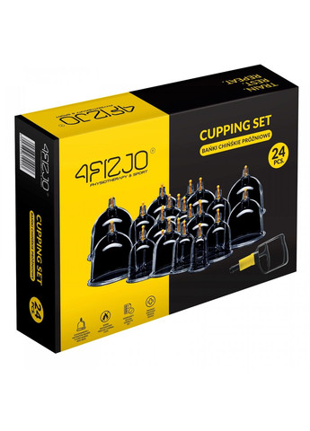 Вакуумні масажні банки для тіла (китайські/атницелюлітні банки) 24 шт з помпою (P-5907739319913) 4FIZJO (301733314)