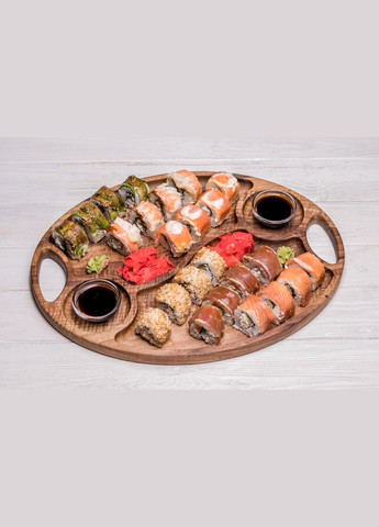 Дерев'яна тарілка для закусок L Оригінальна тарілка з логотипом EcoWalnut (295266052)