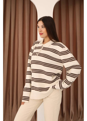 Молочный демисезонный женский свитер джемпер No Brand