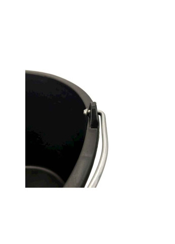 Відро господарське 16л чорне кругле з металевою ручкою (прогумоване) з мірною шкалою Kavor (360653337)