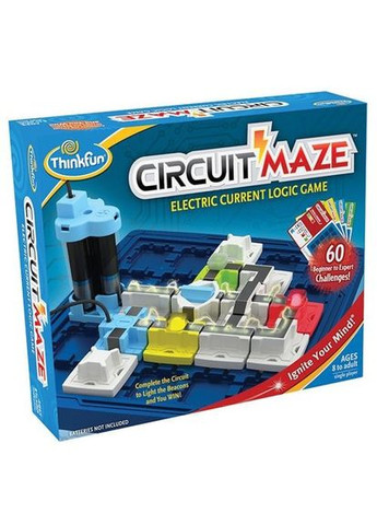 Гра-головоломка "Circuit Maze Електронний лабіринт" 1008-WLD, 60 карток із завданнями ThinkFun (308021380)
