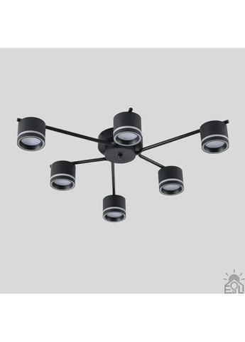 Люстра GELA 6R 750x130 мм Черная на 6 ламп GX53 ESLLSE (365650701)