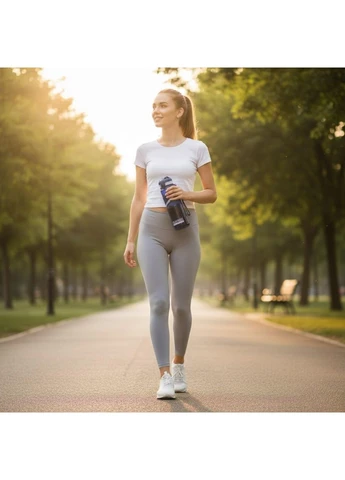 Спортивная бутылка KANGZYUAN 1000 мл (1 л) - Зеленая Tritan BPA-free, ударопрочная эко-бутылка с трубочкой и ремешком No Brand (394191104)