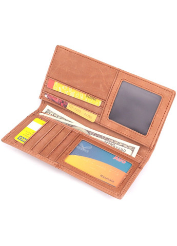 Гаманець унісекс у вінтажній натуральній шкірі 22853 Рудий Vintage (318823549)