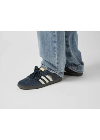Синие демисезонные кроссовки originals samba og blue id2056 adidas
