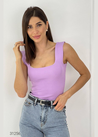 Майка в рубчик с квадратным вырезом Liton — 303775526