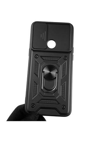 Чехол для C3 бронированный с кольцом-держаталем со шторкой на реалми C3 черный rg1 Realme (366227745)