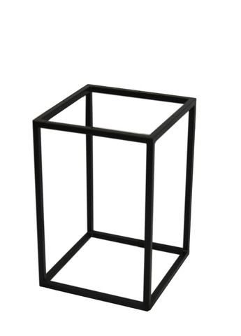 Табурет Куб в стиле Лофт черный / венге Наша Ковка (278769790)
