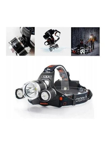 Ліхтар налобний акумуляторний, ліхтарик на голову на батарейках кемпінг Police RJ-3000 T6 (303724664)