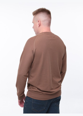 Коричневый свитшот мужской коричневый тонкий однотонный JEANSclub однотонный (306816606)
