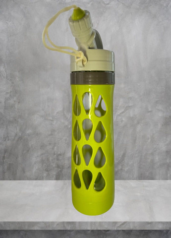 Универсальная современная компактная бутылочка для воды и соков с ручкой для переноски 600мл Зеленая VTech (297669731)