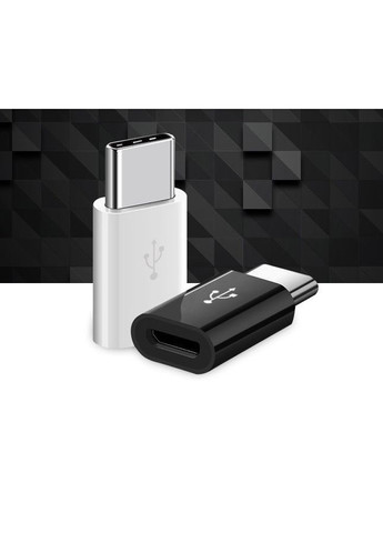 Адаптер Переходник microUSB на Type-C Black (43236948) GT (334729164)