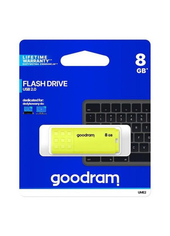 USB флеш накопичувач (UME20080Y0R11) Goodram 8gb ume2 yellow usb 2.0 (268141053)