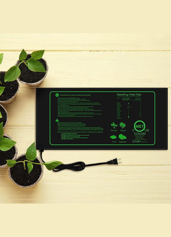 Термокилимок для розсади зі швидким нагріванням | Килимок для розсади та насіння, 53x93см 80Вт No Brand (346528591)