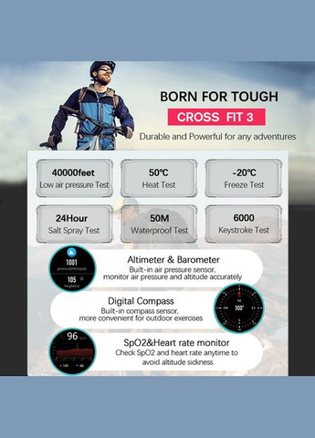 CrossFit GPS Black з компасом North Edge (346535284)