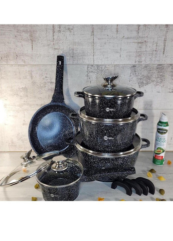 Набір каструль та сковорода Higher Kitchen з гранітним антипригарним покриттям Good Idea hk-305 (291161825)
