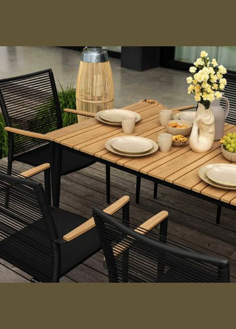 Комплект садових меблів Breno 6+1 чорний/ Di Volio (303126709)