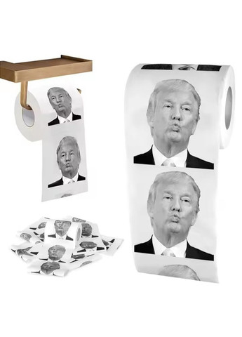 Рулонний туалетний папір, паперовий рушник з малюнком Трампа(жарт) No Brand (366220367)
