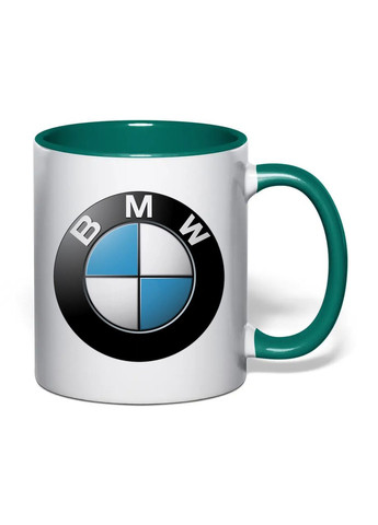 Чашка с печатью "BMW" 330 мл (цвет тёмно-зеленый) (34046) No Brand (366303509)
