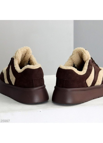 Зимние кроссовки No Brand коричневые зима (370509583)