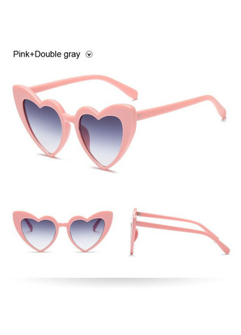 Очки женские солнцезащитные кошачий глаз сердце в розовой оправе LIGHT (315889498)